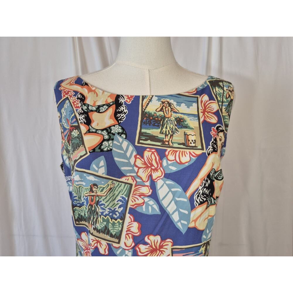 Vintage Reyn Spooner Art Of Eddy Hawaiian Floral Mini Dress New Small - Picture 2 of 9